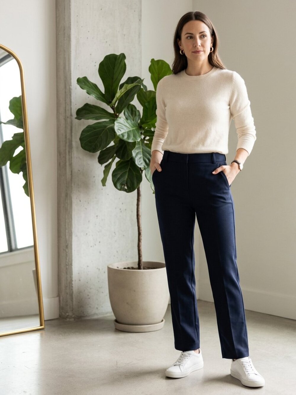 Amanda & Chelsea Chelsea Straight Leg Career Pants Navy 14 Workwear As-is